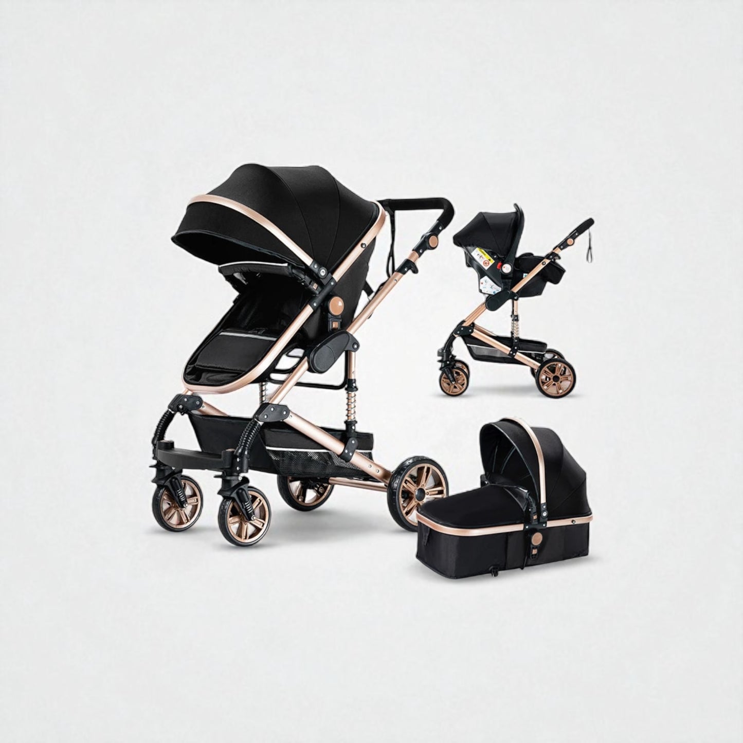 Poussette 2 en 1 Stella – Landau combiné et poussette compacte, élégante et pratique
