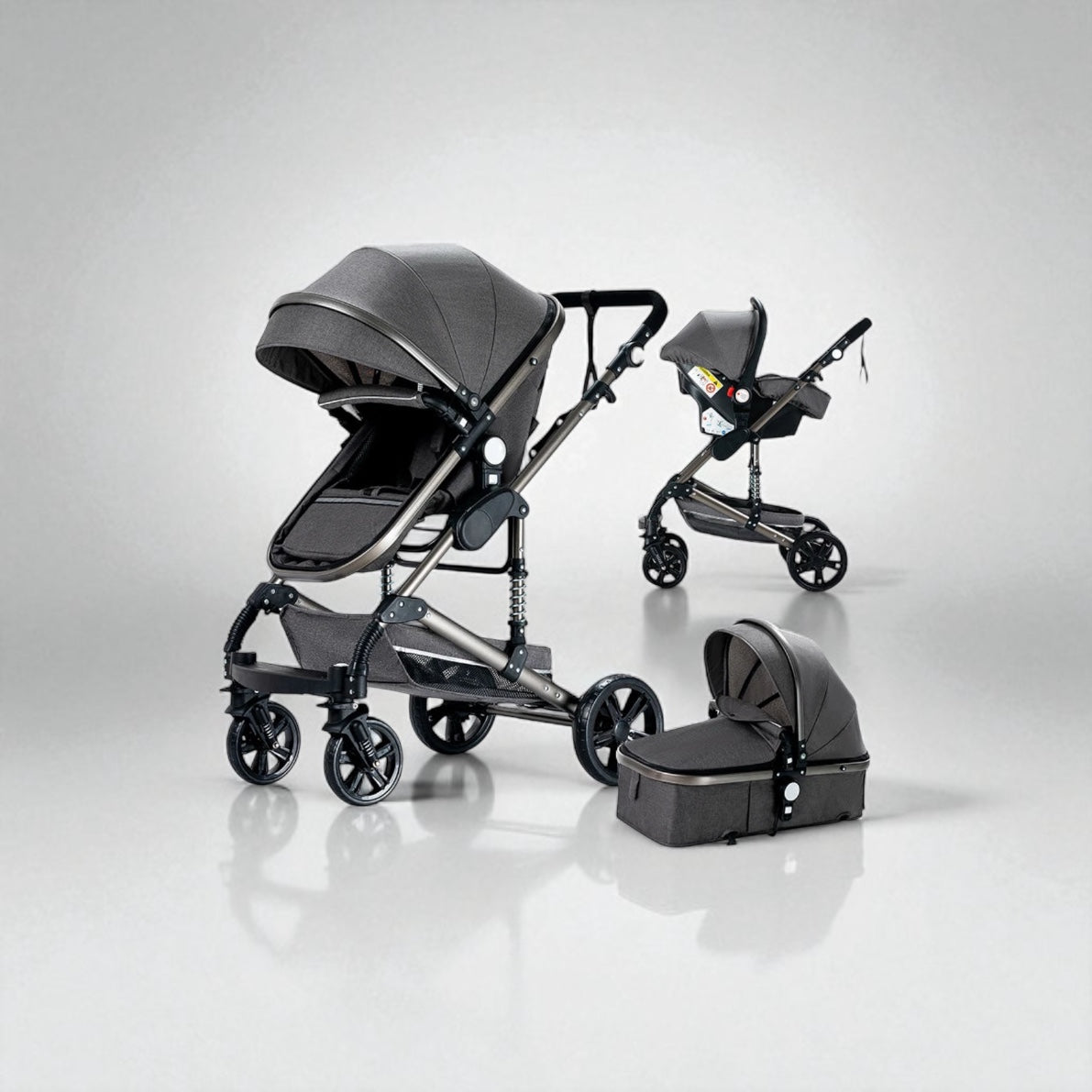 Poussette 2 en 1 Stella – Landau combiné et poussette compacte, élégante et pratique