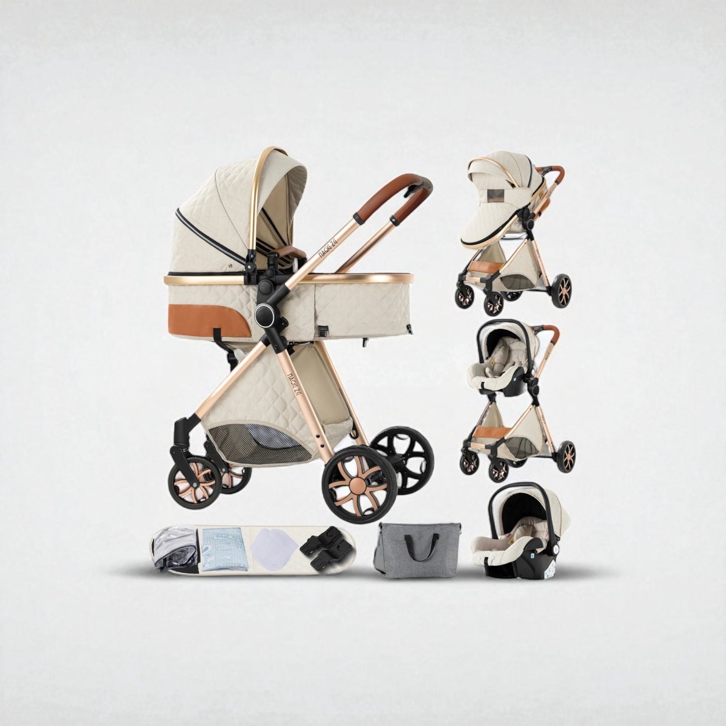 Poussette 3 en 1 Nova – Évolutive, compacte et tout terrain dès la naissance