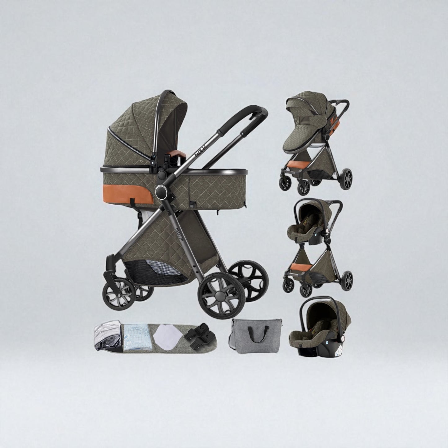 Poussette 3 en 1 Nova – Évolutive, compacte et tout terrain dès la naissance