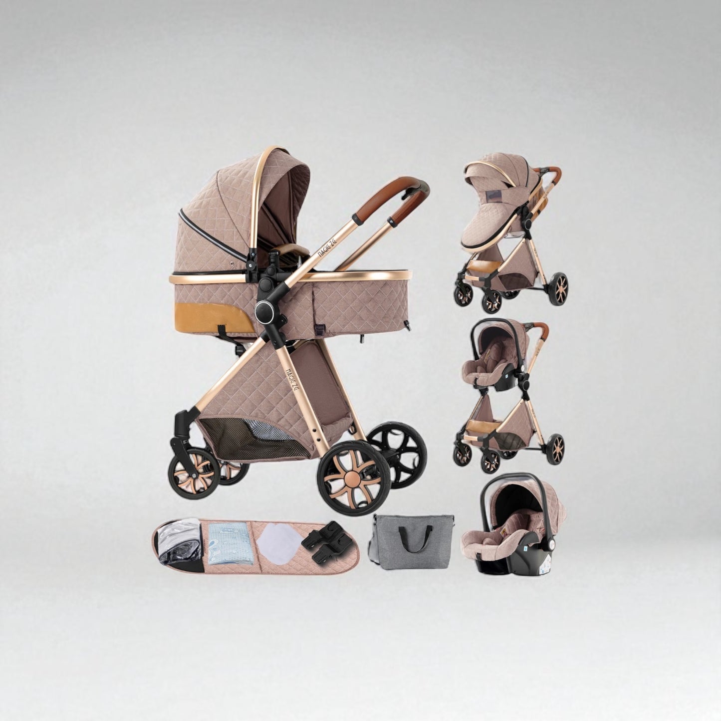 Poussette 3 en 1 Nova – Évolutive, compacte et tout terrain dès la naissance