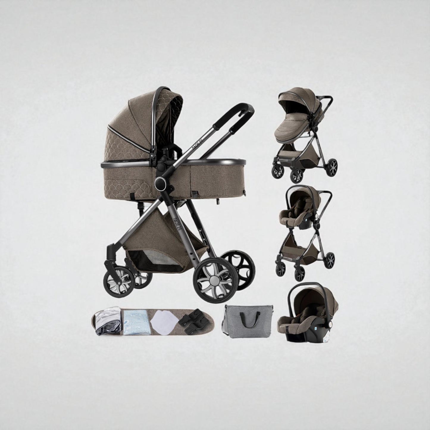 Poussette 3 en 1 Nova – Évolutive, compacte et tout terrain dès la naissance