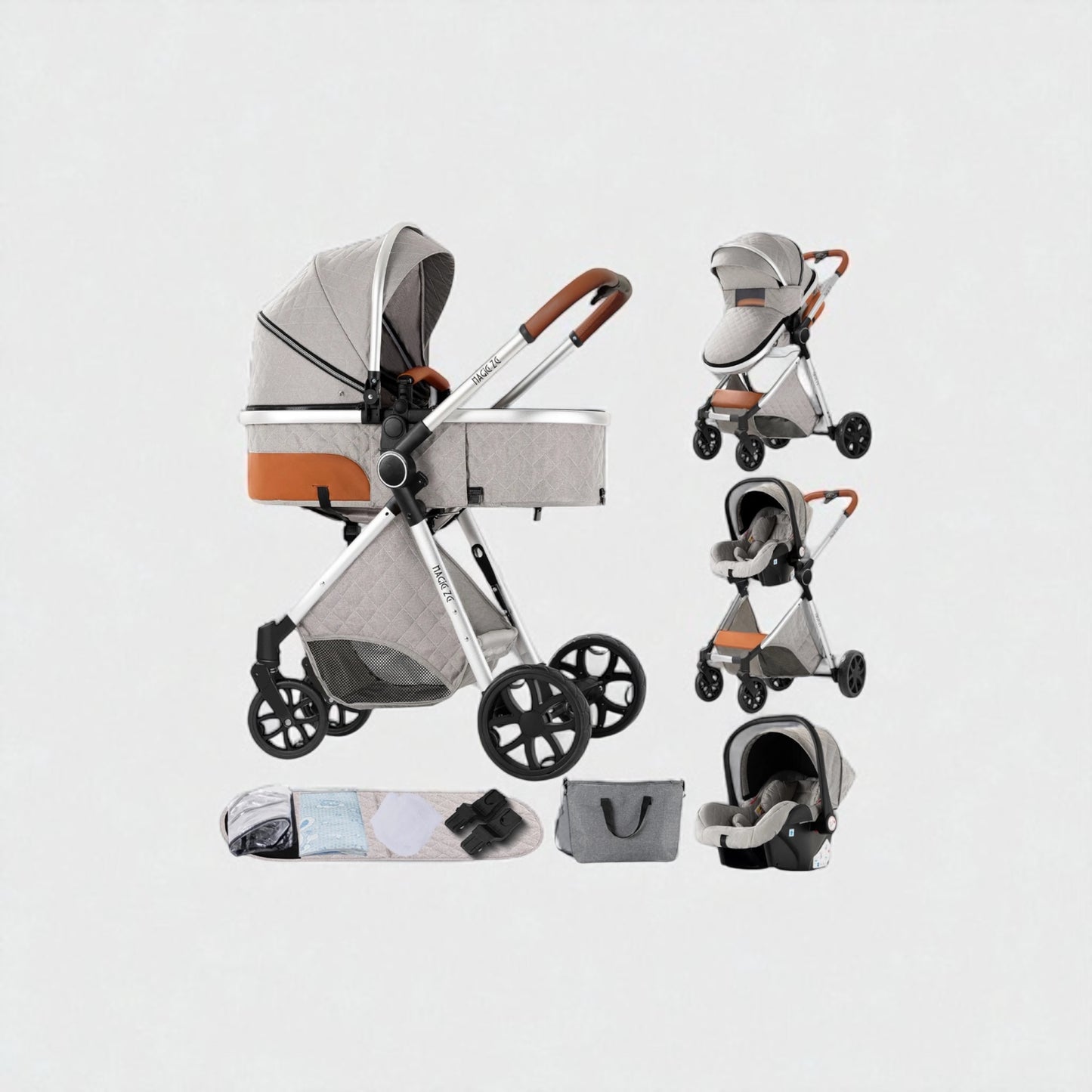 Poussette 3 en 1 Nova – Évolutive, compacte et tout terrain dès la naissance