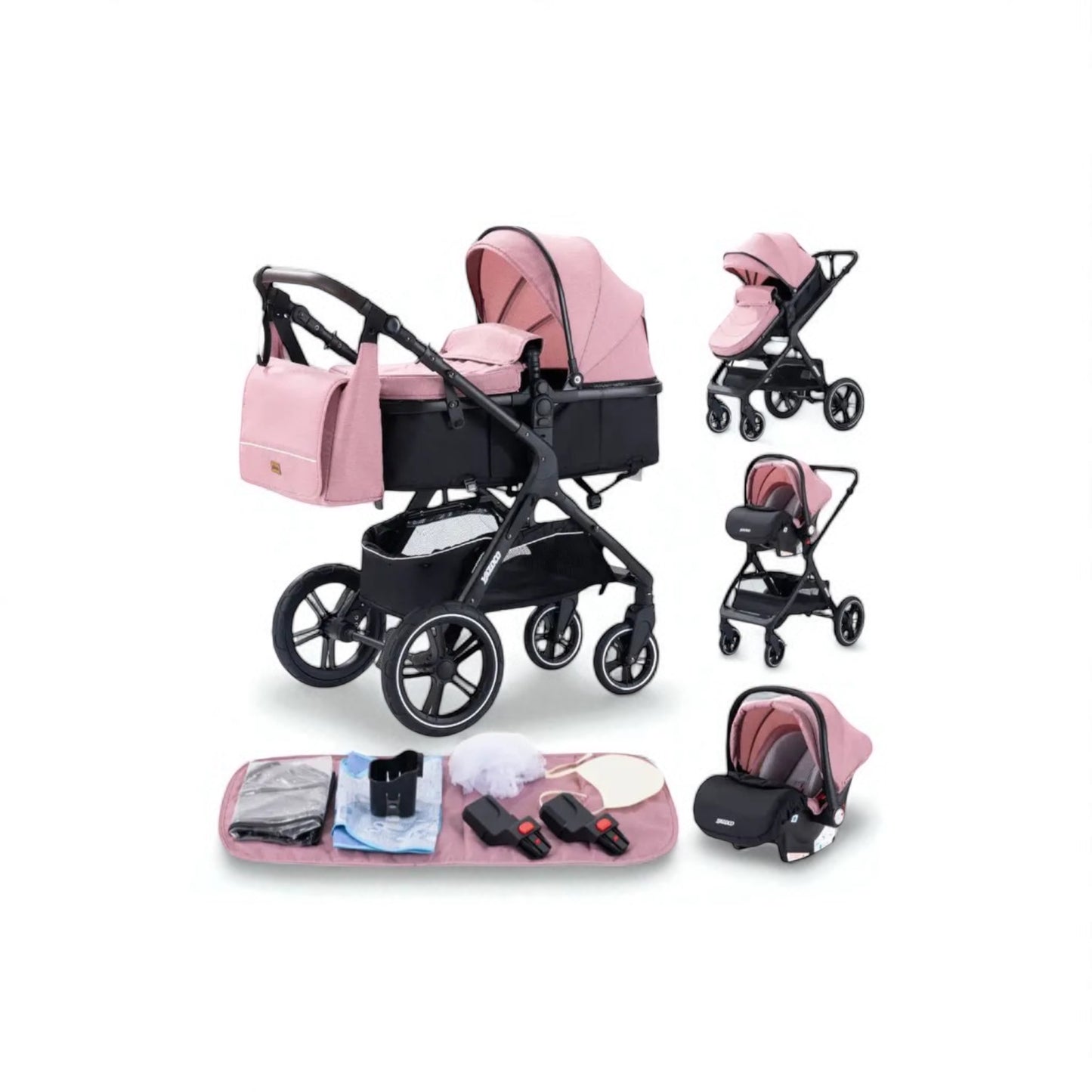 Poussette 3 en 1 Eolia – Trio confortable, évolutive et tout-terrain