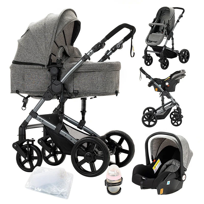 Poussette 2 en 1 Luna – Landau et poussette combinée, compacte et élégante