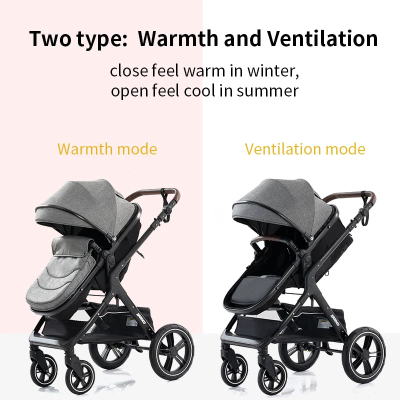 Poussette 3 en 1 Alma – Trio élégante, pliable et tout terrain