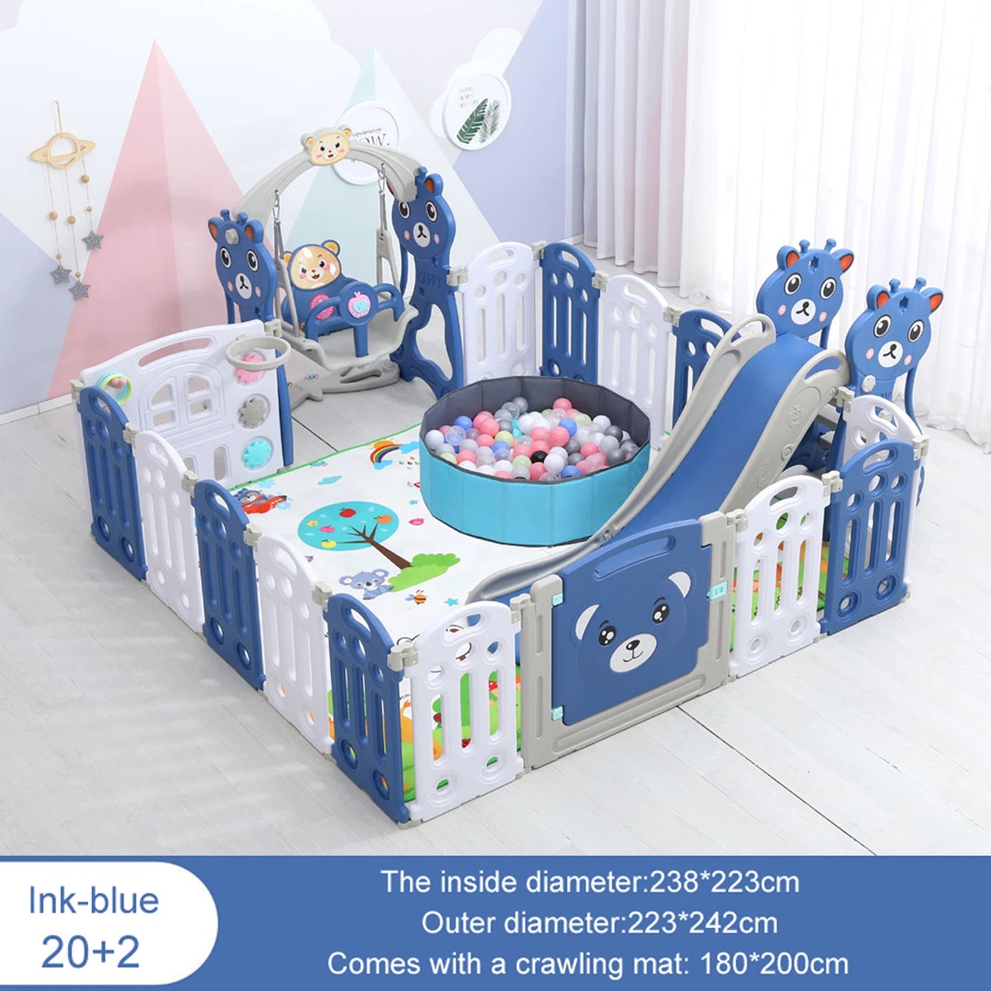 Parc Bébé Pliable et Spacieux