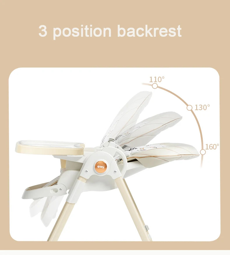 Chaise haute évolutive 3 en 1 – Confortable, pliable et inclinable dès la naissance