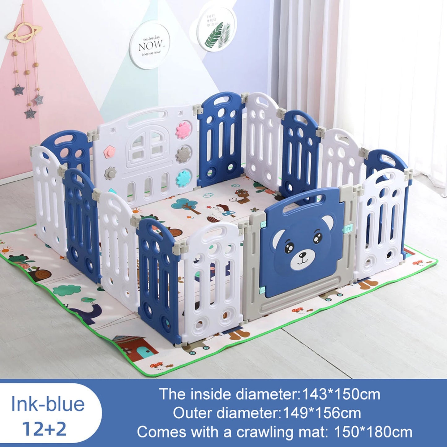 Parc Bébé Pliable et Spacieux