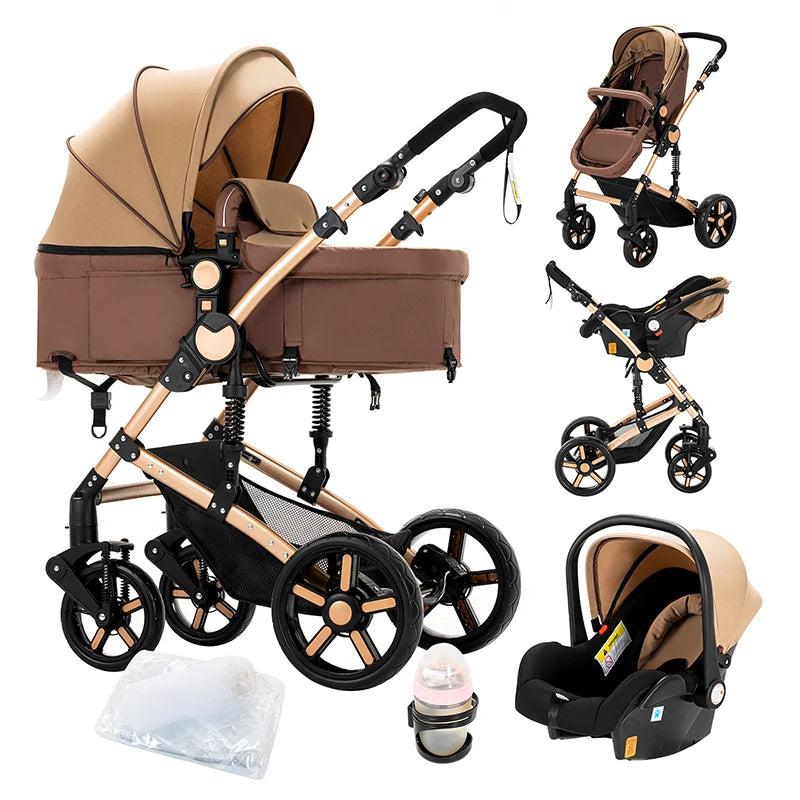 Poussette 2 en 1 Luna – Landau et poussette combinée, compacte et élégante