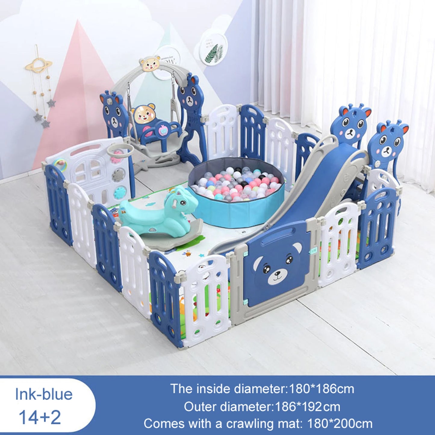 Parc Bébé Pliable et Spacieux
