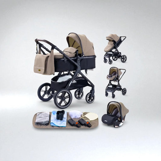 Poussette 3 en 1 Eolia – Trio confortable, évolutive et tout-terrain