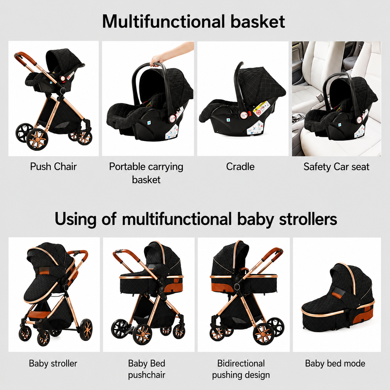 Poussette 3 en 1 Nova – Évolutive, compacte et tout terrain dès la naissance