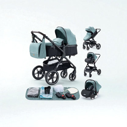 Poussette 3 en 1 Eolia – Trio confortable, évolutive et tout-terrain