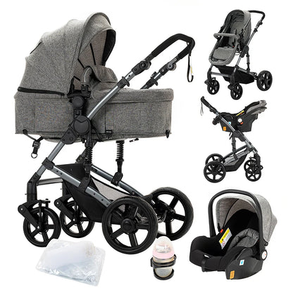 Poussette 2 en 1 Luna – Landau et poussette combinée, compacte et élégante