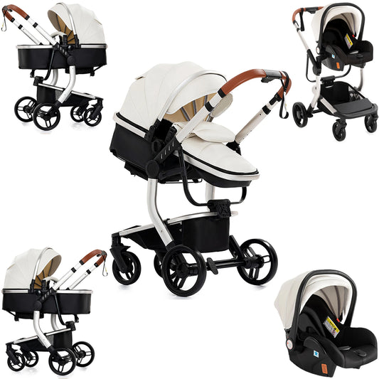 Poussette 3 en 1 Oria – Trio compacte, confortable et tout terrain