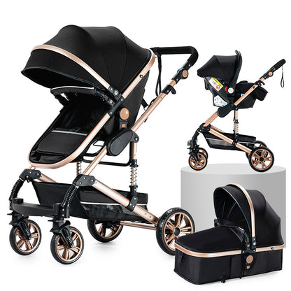 Poussette 2 en 1 Stella – Landau combiné et poussette compacte, élégante et pratique