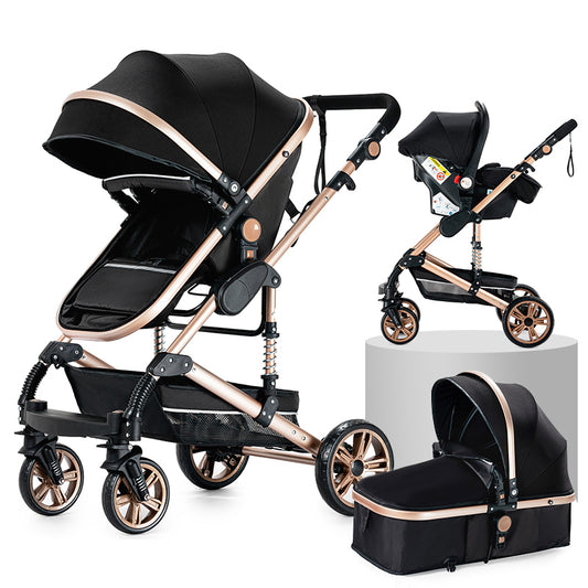 Poussette 2 en 1 Stella – Landau combiné et poussette compacte, élégante et pratique