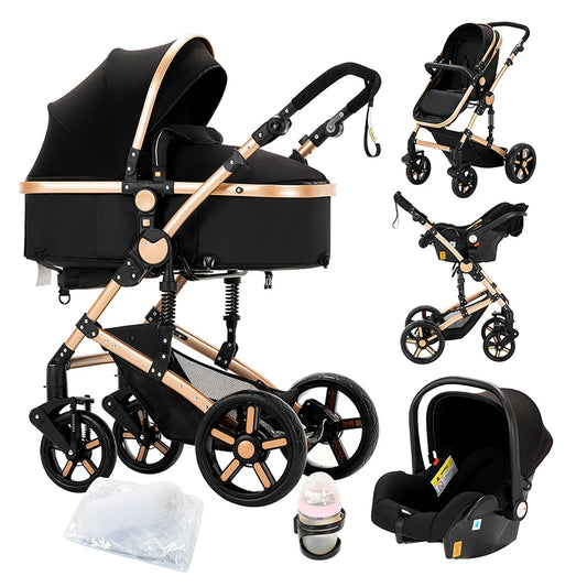 Poussette 2 en 1 Luna – Landau et poussette combinée, compacte et élégante