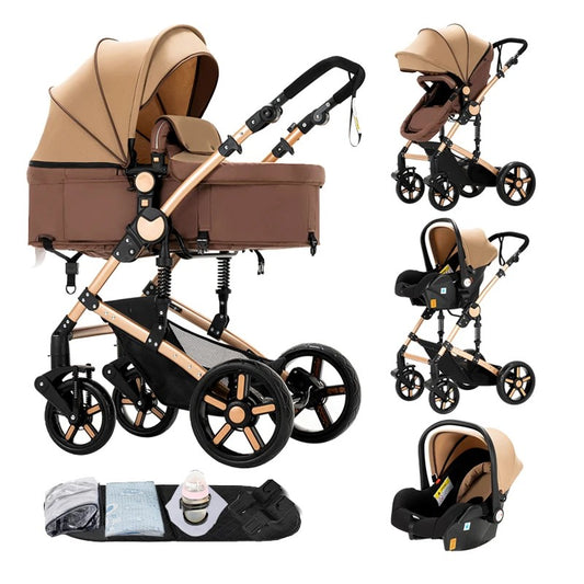 Poussette 2 en 1 Luna – Landau et poussette combinée, compacte et élégante