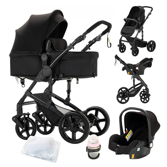 Poussette 2 en 1 Luna – Landau et poussette combinée, compacte et élégante