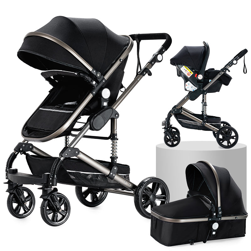 Poussette 2 en 1 Stella – Landau combiné et poussette compacte, élégante et pratique
