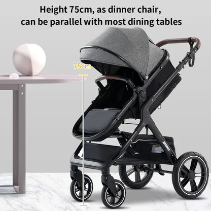 Poussette 3 en 1 Alma – Trio élégante, pliable et tout terrain